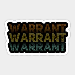 Distressed Vintage - Warrant Sticker